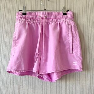 Billabong Light Pink Elastic-Waist Women’s Athletic Shorts